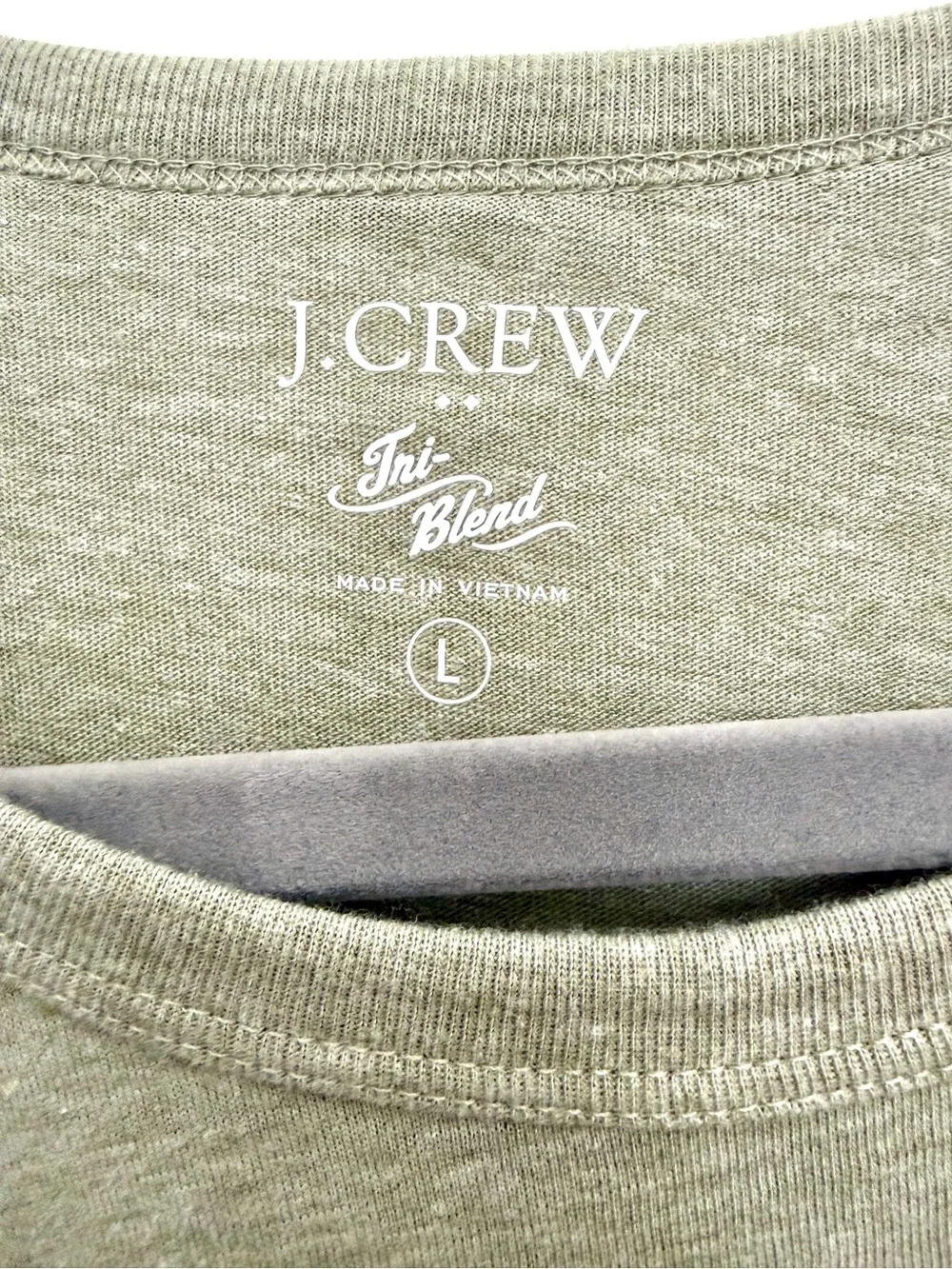 J. Crew Heathered Olive Long Sleeve Tee